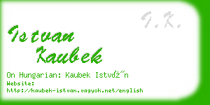 istvan kaubek business card